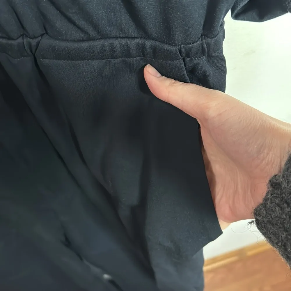 Soft Surroundings  Black Button Down Weekend Wide leg Jumpsuit Size M - Image 6