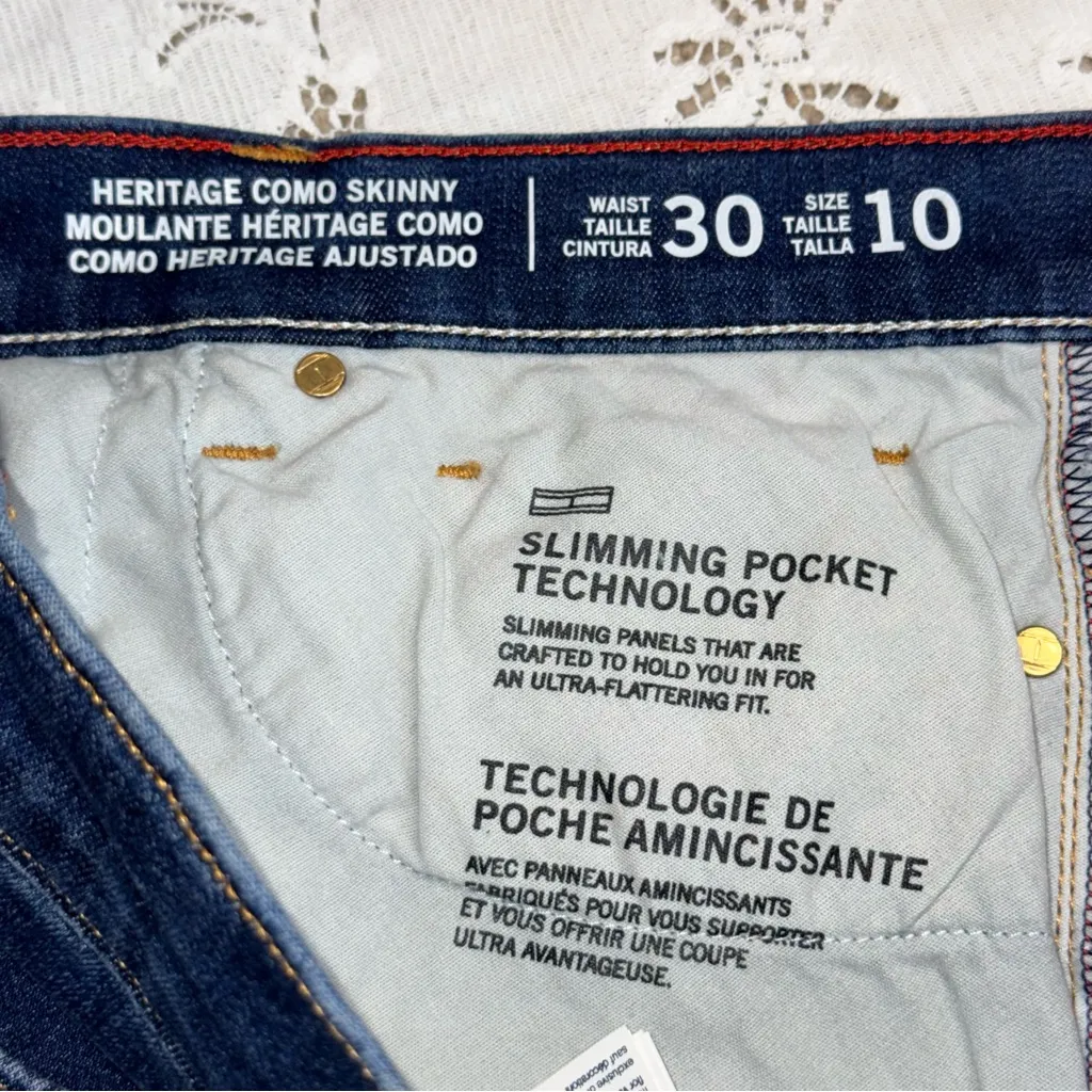 Tommy Hilfiger Women’s Slimming skinny Dark Blue Skinny Jeans size 10 NWT - Image 10