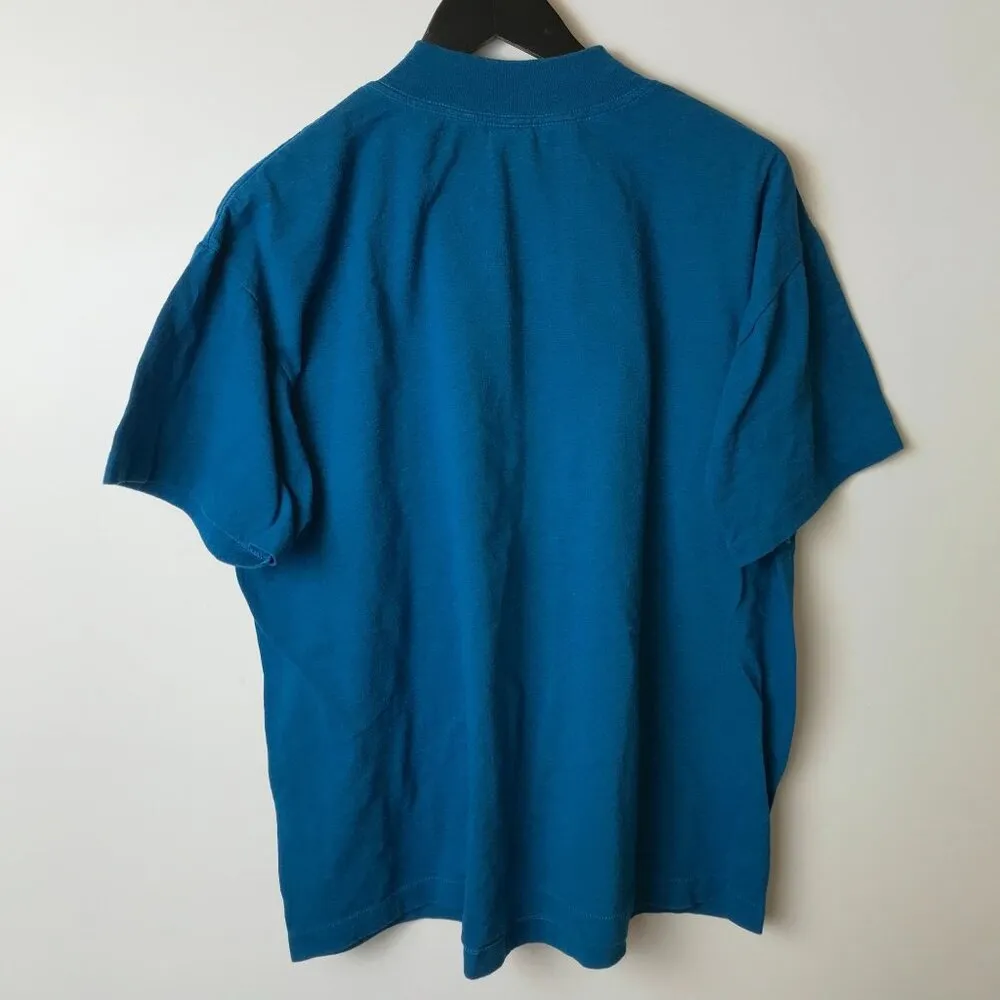 Vintage 90s Arizona Graphic Tee Cowboy Eagle Native Southwestern Style XXL USA Blue - Image 7