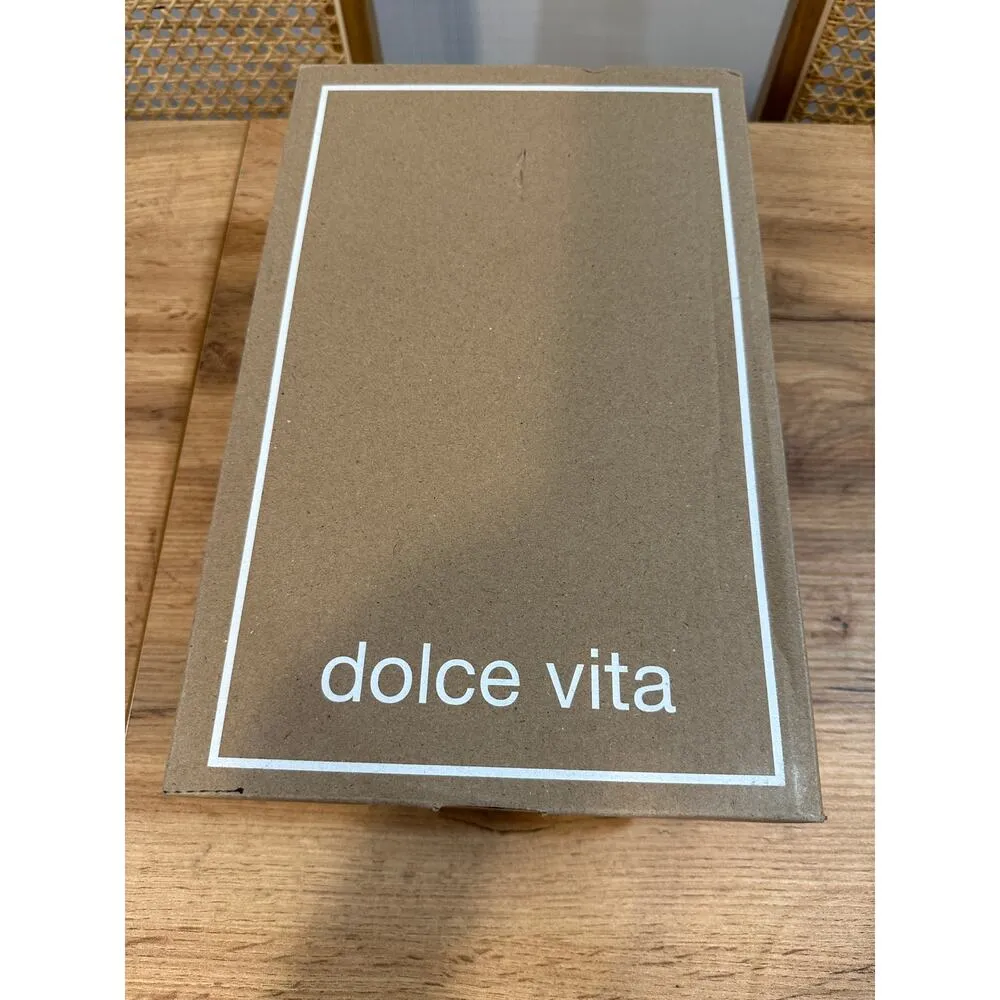 Dolce Vita Pang Heeled Sandals Ivory Stella Size 8 NIB Braided Slip On Strappy White - Image 13