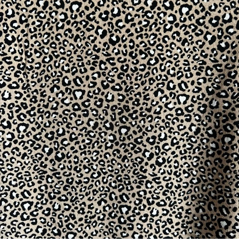 Altar’d State Casaday Leopard Print Wrap Dress Long Bell Sleeve Minidress XS - Image 6