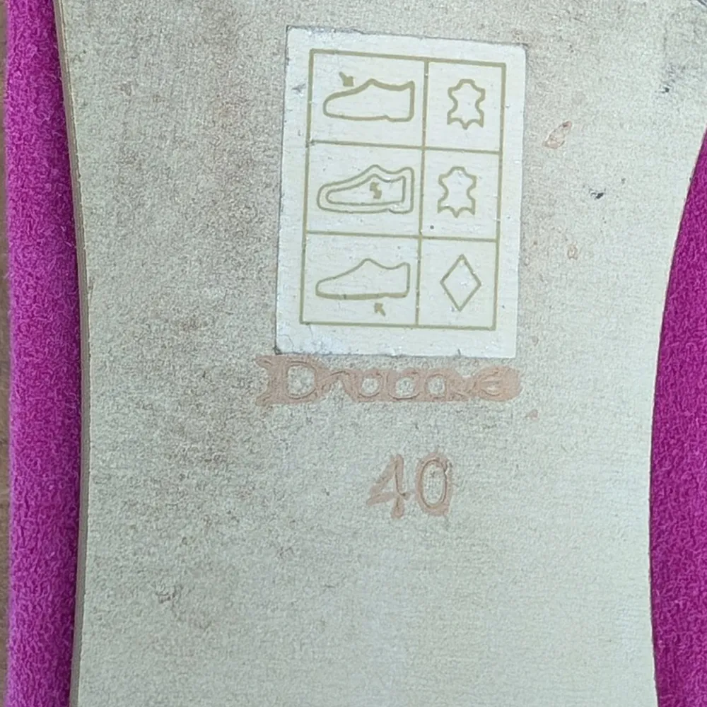 Dune London Pink Leather Flats Size 40 - Image 2