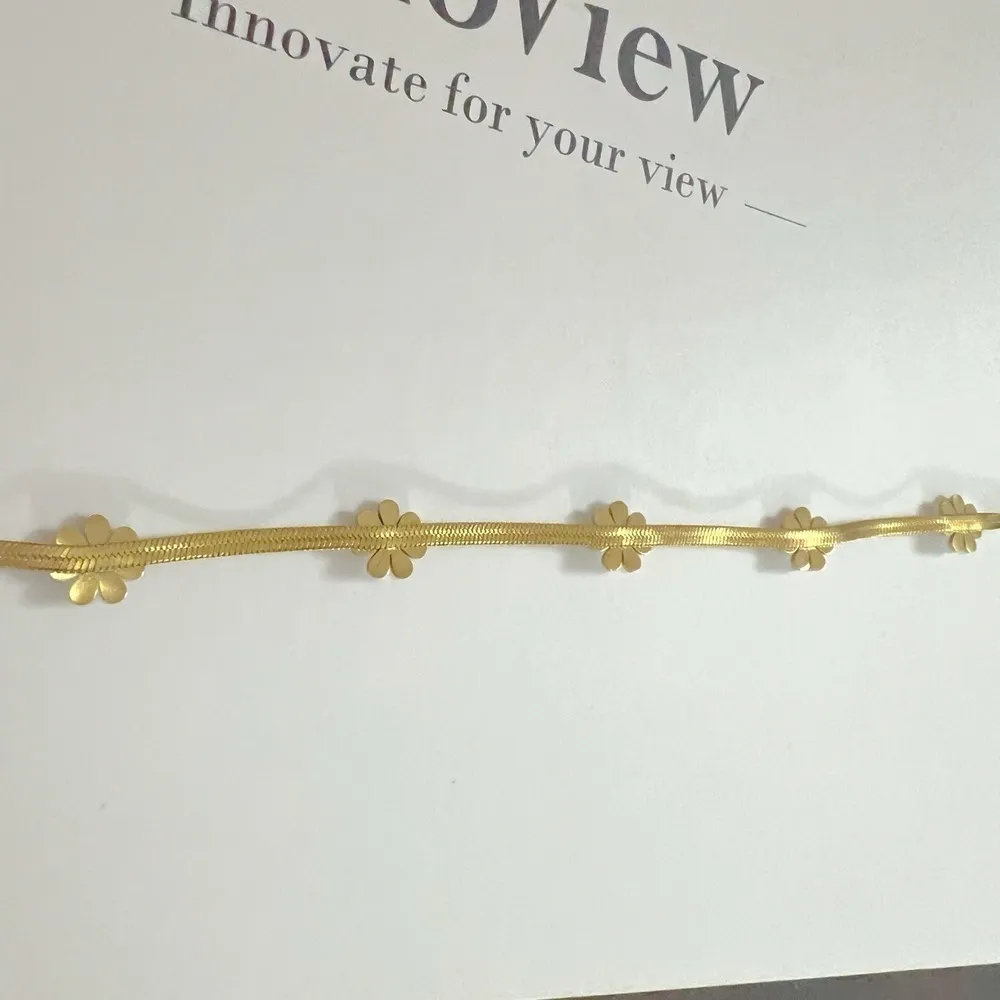 18K Gold Plated daisy Mother Of Pearl Necklace Sterling Steel womens Jewelry - Image 11