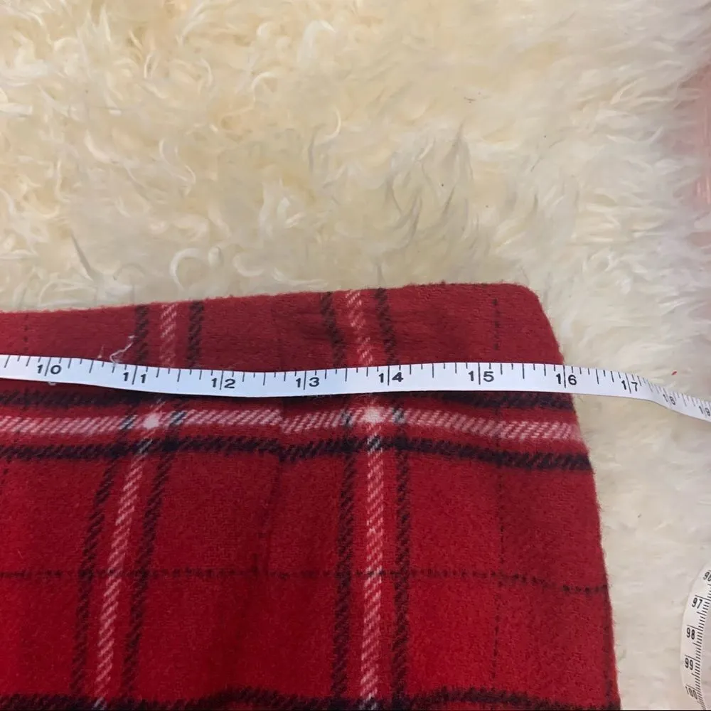 Vintage Nine and Company red plaid wool  skirt - Image 7