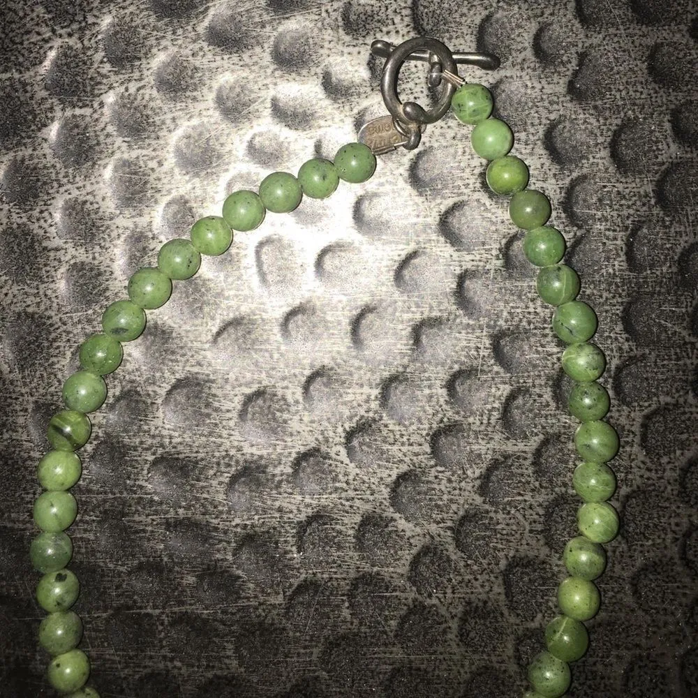 Handmade Ceramic Calla Lilly Green Bead Necklace Green - Image 3