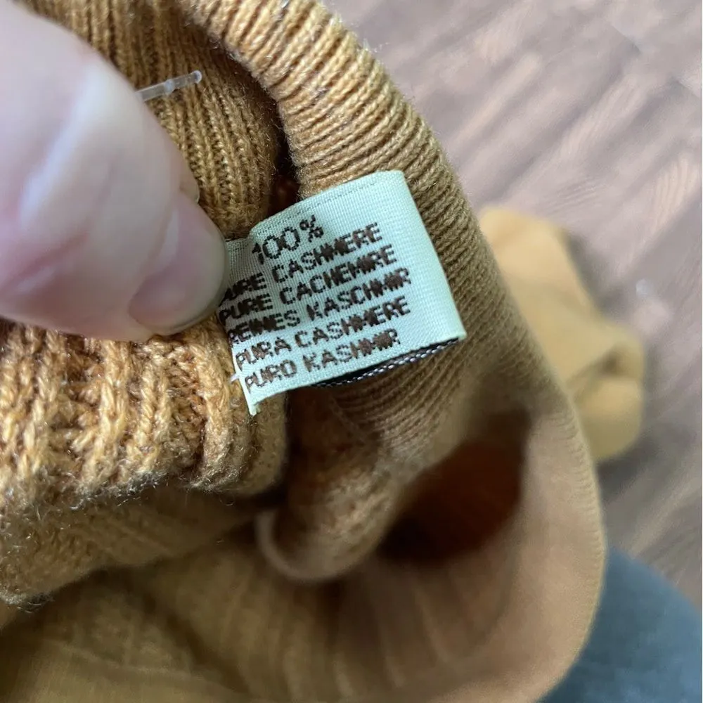 Barrie 100% Cashmere Scotland Asymmetrical Tan Camel‎ Knit Skirt Women’s Size M Tan Size M - Image 7