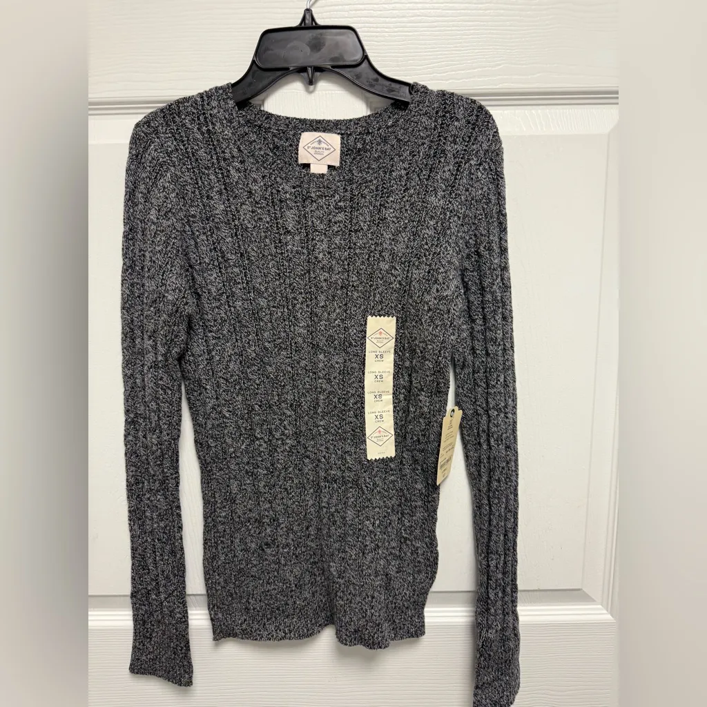 St. John's Bay Dark‎ Gray Knit Sweater size XS - Image 2
