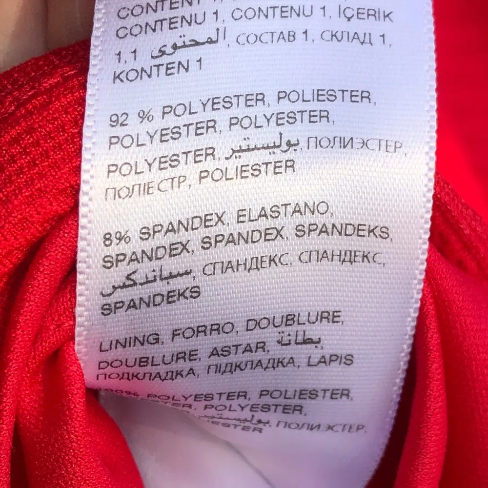 Bebe Jeweled & Beaded red sleeveless fitted high neck Mini Dress Size Medium - Image 12