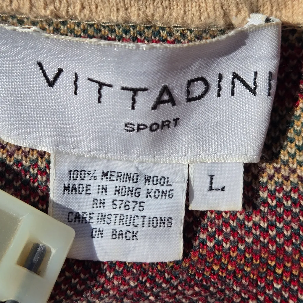 Vintage Vittadini Sport 100% Merino Wool Sweater Dress Skirt Set L - Image 8