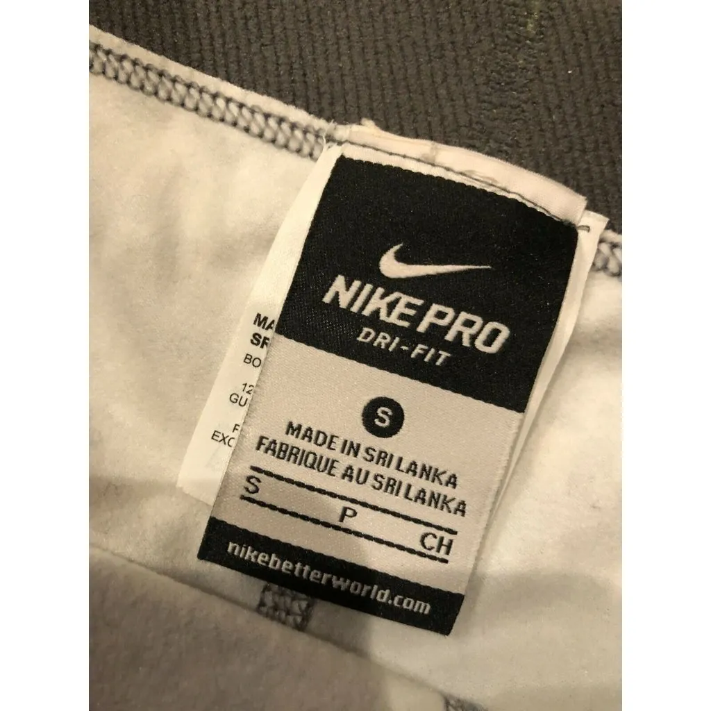 Nike Pro Small Leggings Gray Yoga Pants Compression Geometric Stretch‎ Athletic - Image 3