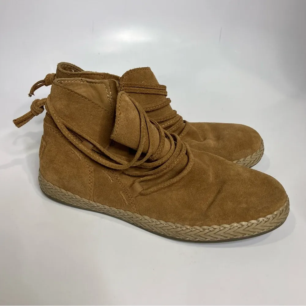 UGG Rianne‎ ankle boots cognac suede leather casual women’s size 6 - Image 2