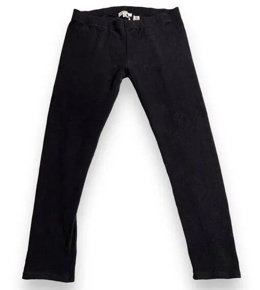Company by Ellen Tracy Womens Fleece Leggings Stretch Casual Skinny Black Large - Image 1