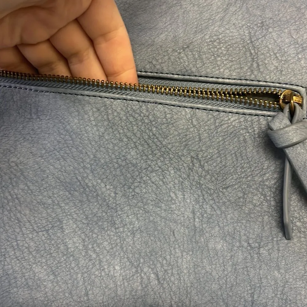 Steven by Steve Madden Blue Basketweave Shoulder Purse w/ Hanging Tassels- large - Image 7