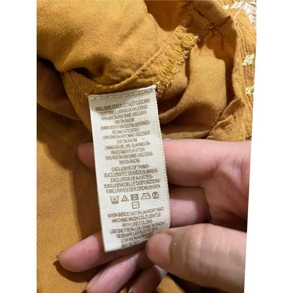 Free People Women’s Rhiannon Orange‎ Embroidered Dress Size XS - Image 10