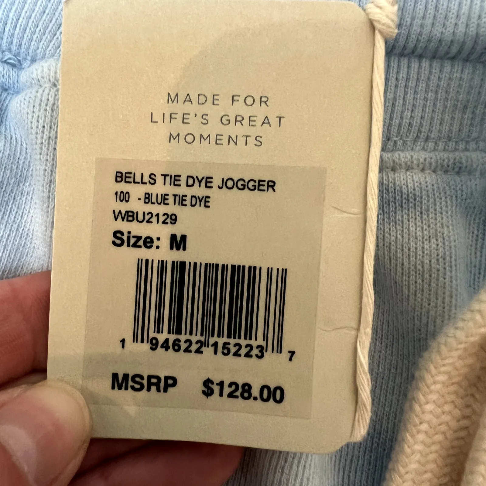 Faherty Bells Tie-Dyed Jogger Slim Sweatpants Medium NWT - Image 3