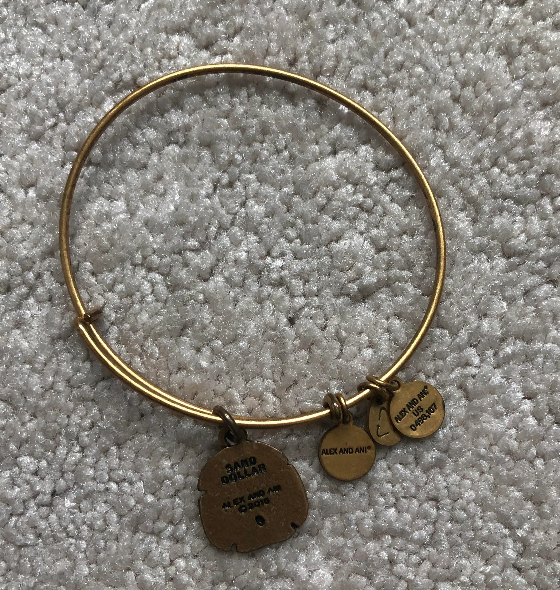 Gold Sand Dollar Bangle - Image 2