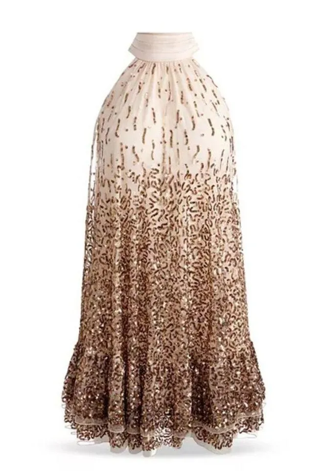 Alice + Olivia Zenon Cape Mini Dress Size 2 Pearl Blush/Rose Gold Sequin NWT - Image 5