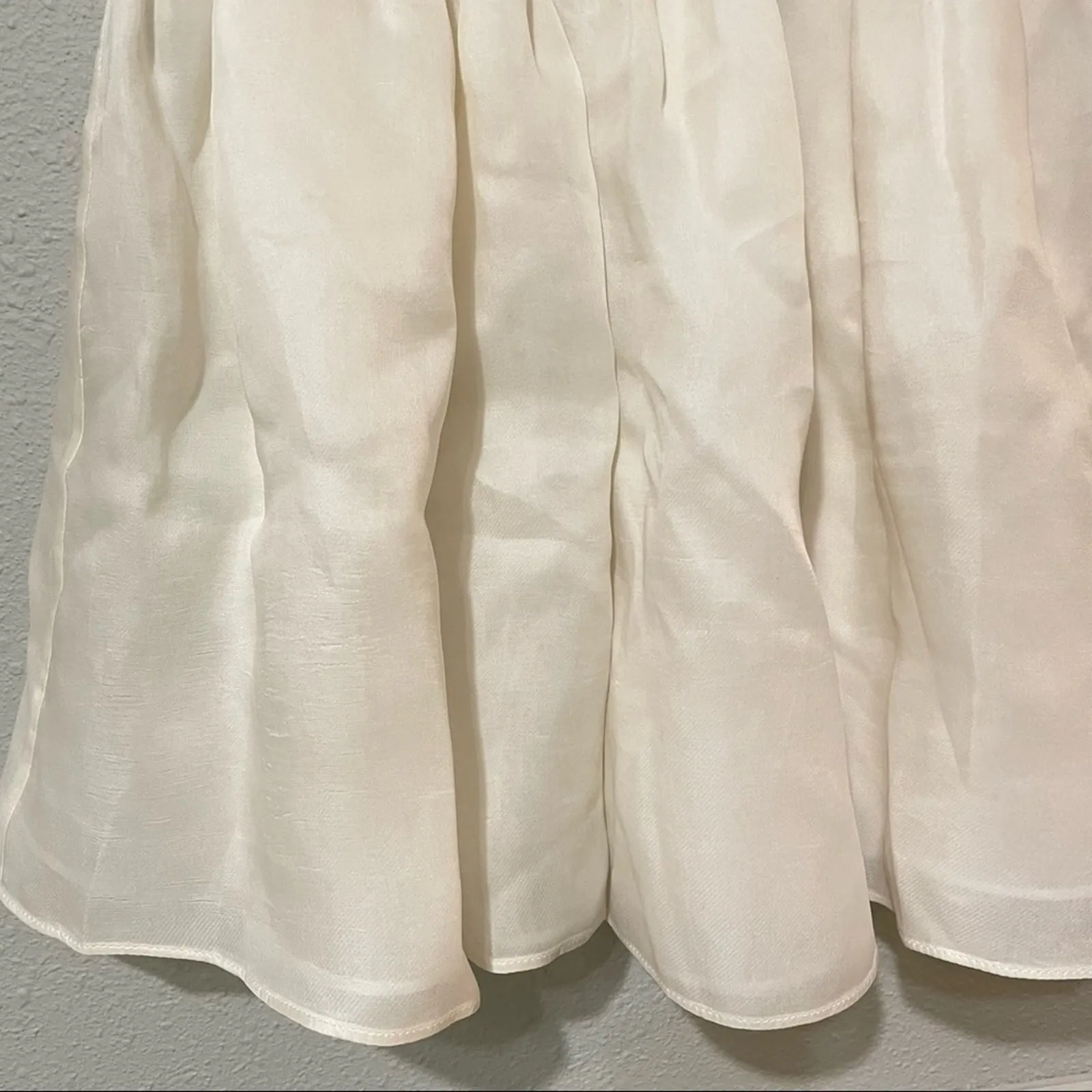 Marchesa Notte Gazaar Black Sequined Illusion Bodice Silk Cream Dress Womens 8 - Image 3