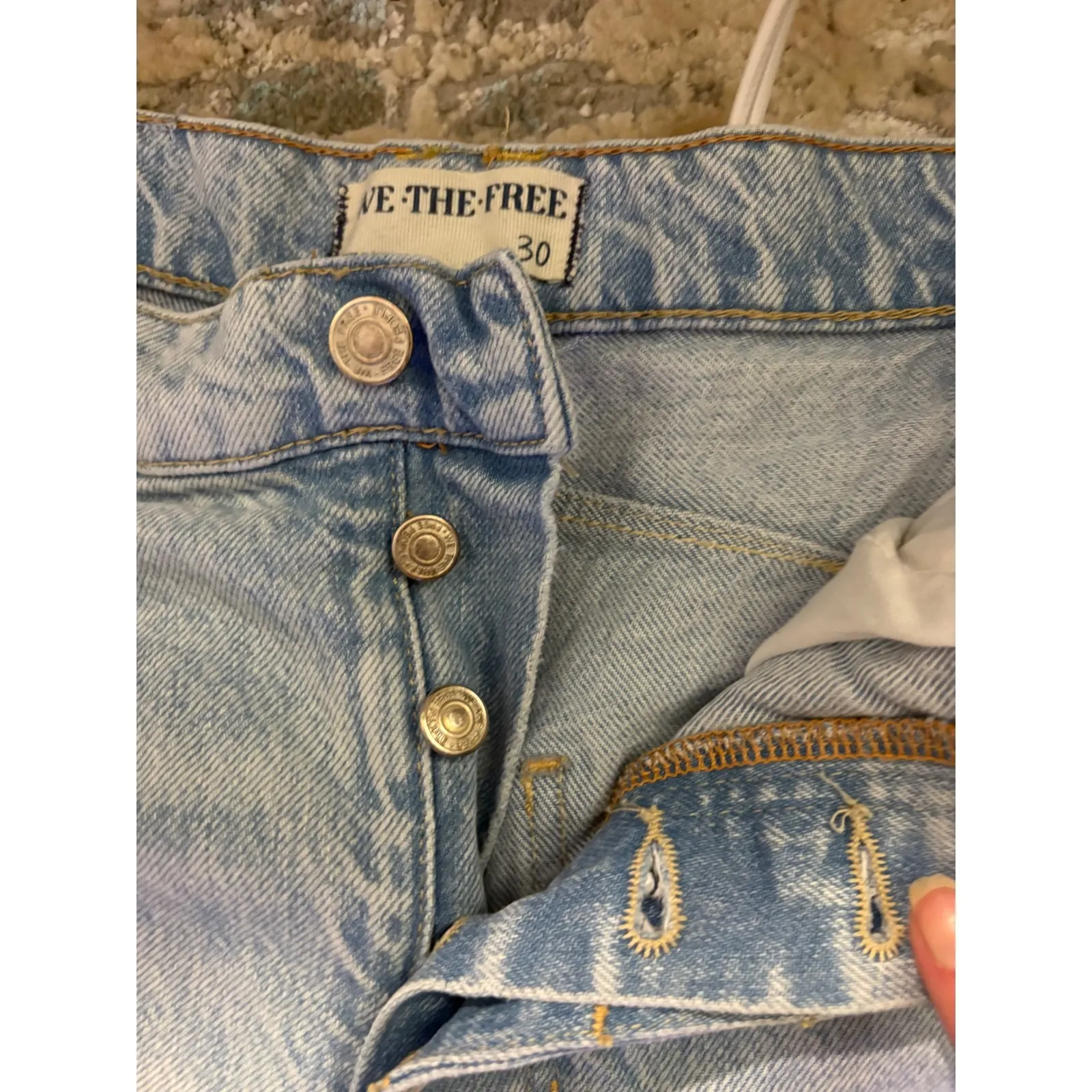 Free People Barrel Lucky You Wide Leg Jeans Size‎ 30 NWT - Image 9