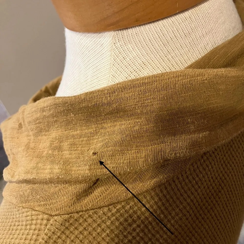 Neon Buddha Tan Long Sleeve Cowl Neck Tunic Length Top Women’s Size Large - Image 4