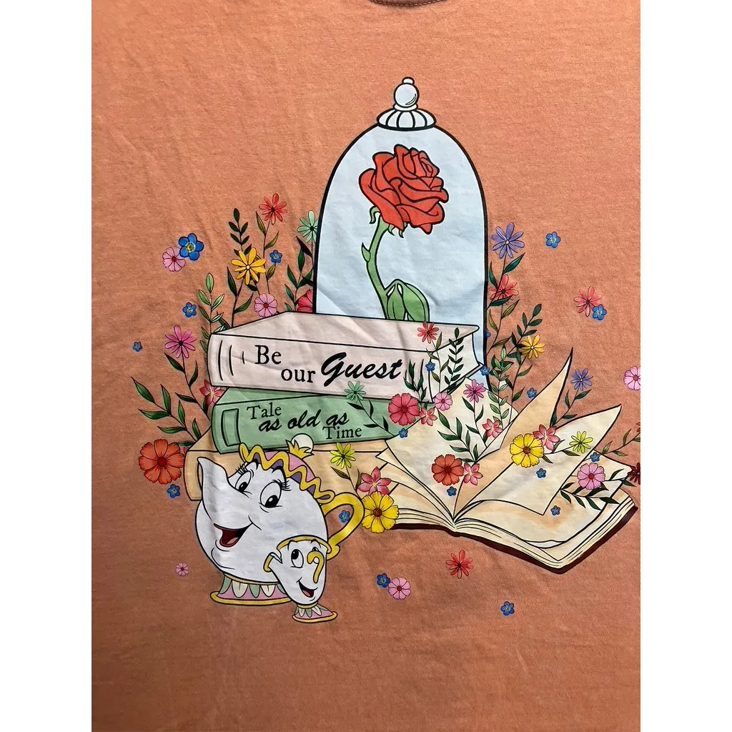 Comfort Colors Beauty and the Beast Graphic Tee Rose Chip Be Our Guest Plus  4XL - Image 3