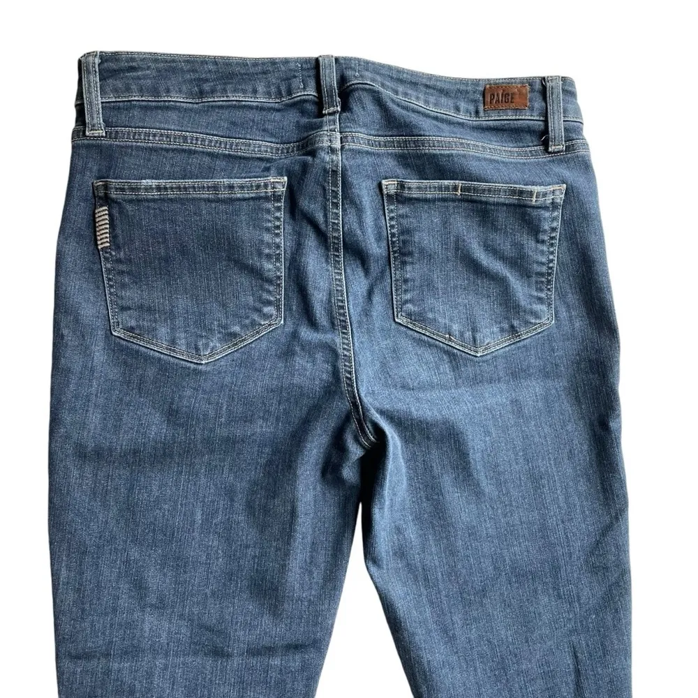 PAIGE Verdugo Ankle Skinny Jean IKE Destructed DNM981 Blue Size 31 NWOT mid rise - Image 8