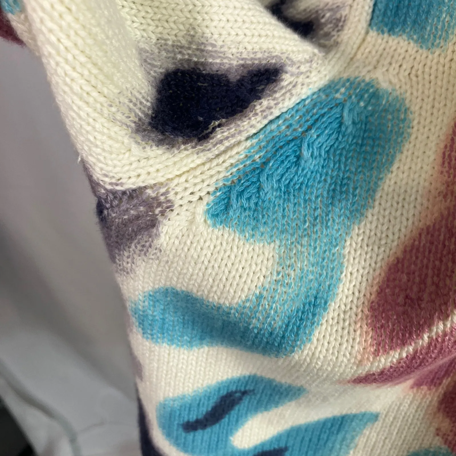 Sun Stone Womens Cardigan Sweater Medium Open Front Tie Dye Knit Cotton Clean - Image 4