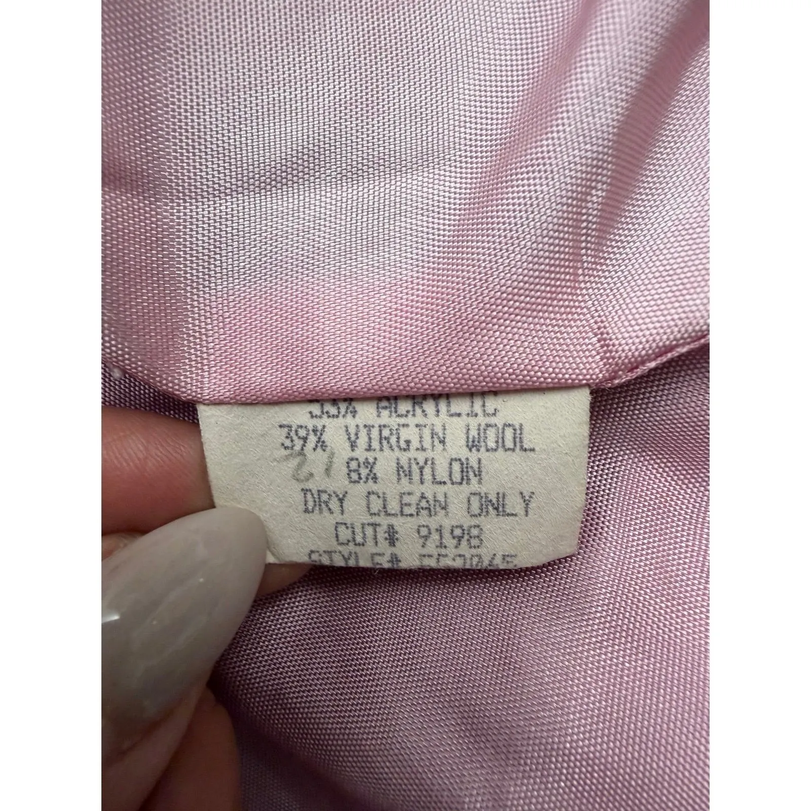 TRUE MEANING Black Tweed Jacket Women's Size 6 Wool Blend Open Front White Trim - Image 7