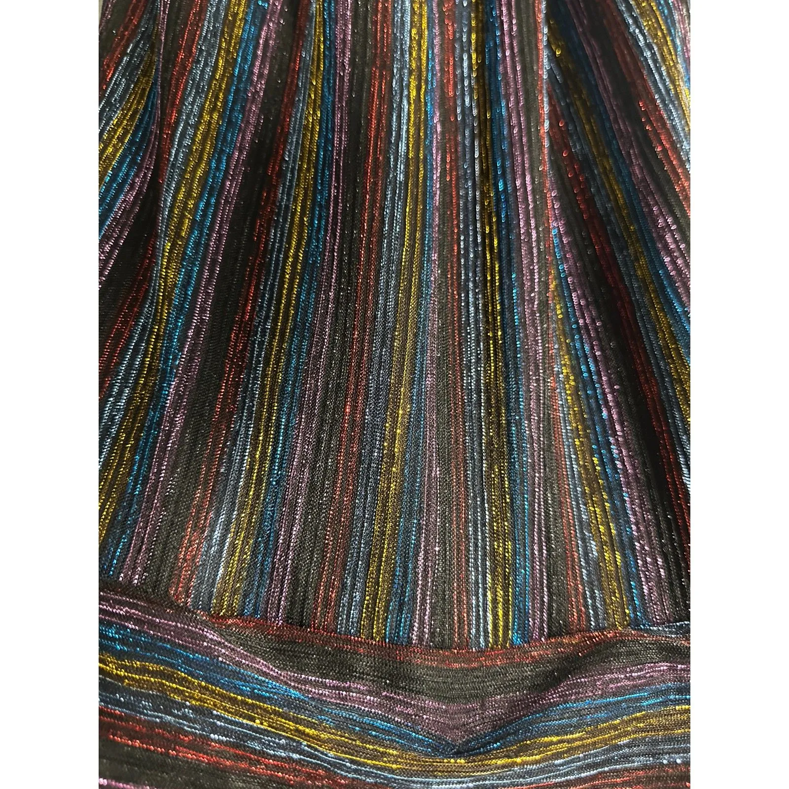 Alexa B Nites Metallic Stripe Cut Out Long Sleeve Party Dress 4 NEW with Tags - Image 7