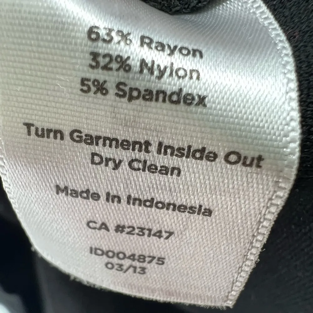 Talbots ponte black tan color block 12 sheath dress rayon business modest office - Image 6