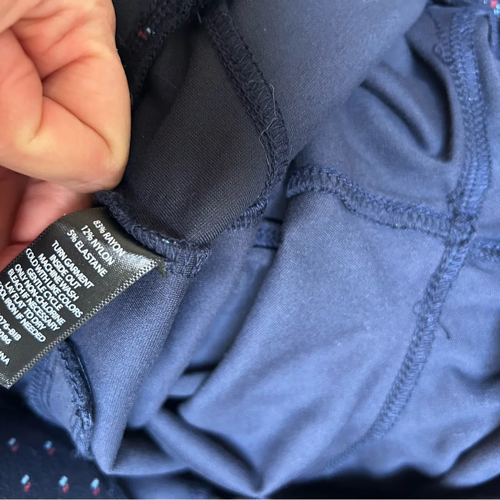 betabrand dressy yoga pants navy geometric print Medium Long - Image 6