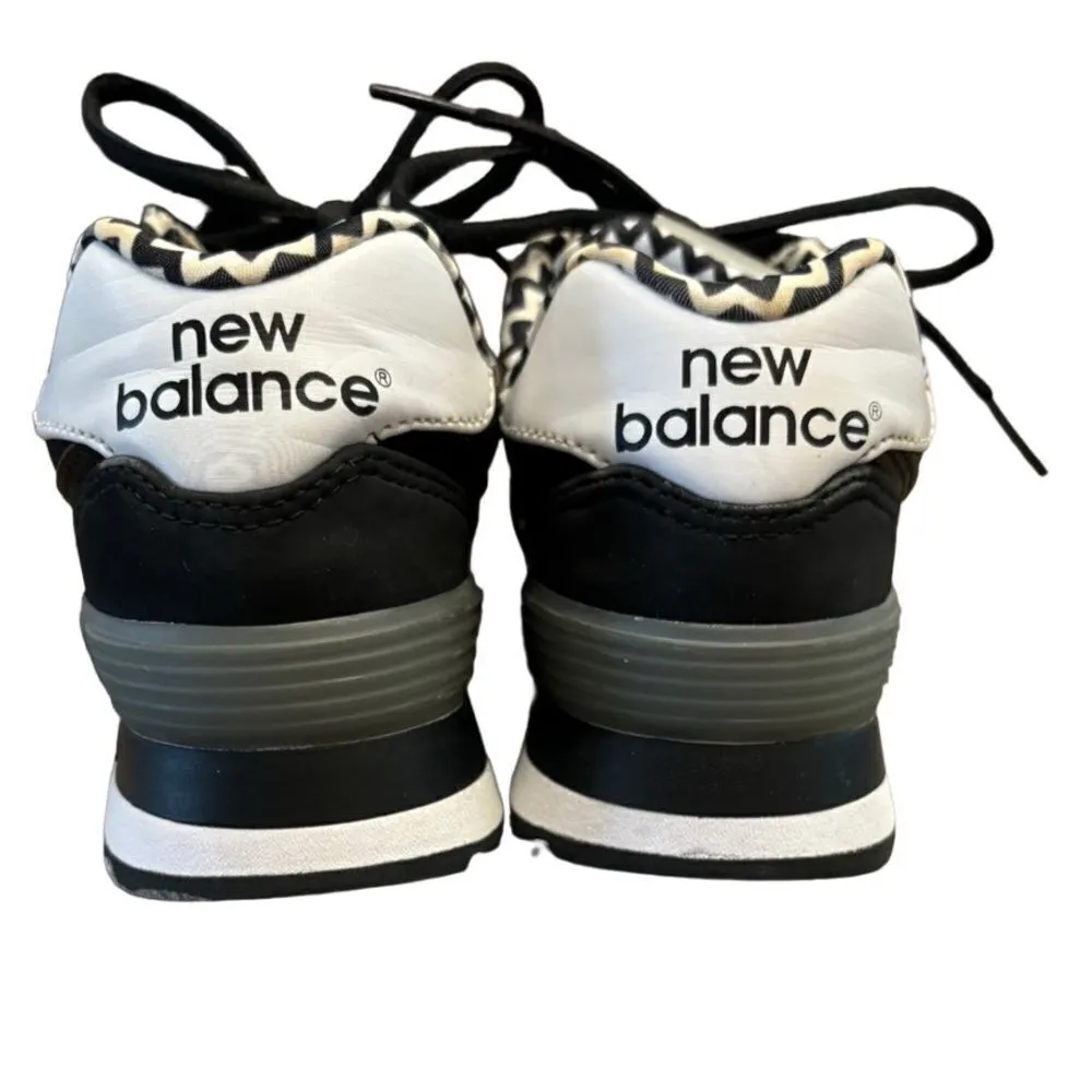 New Balance 574 Black & White Sneakers Women’s Size 6 - Image 5