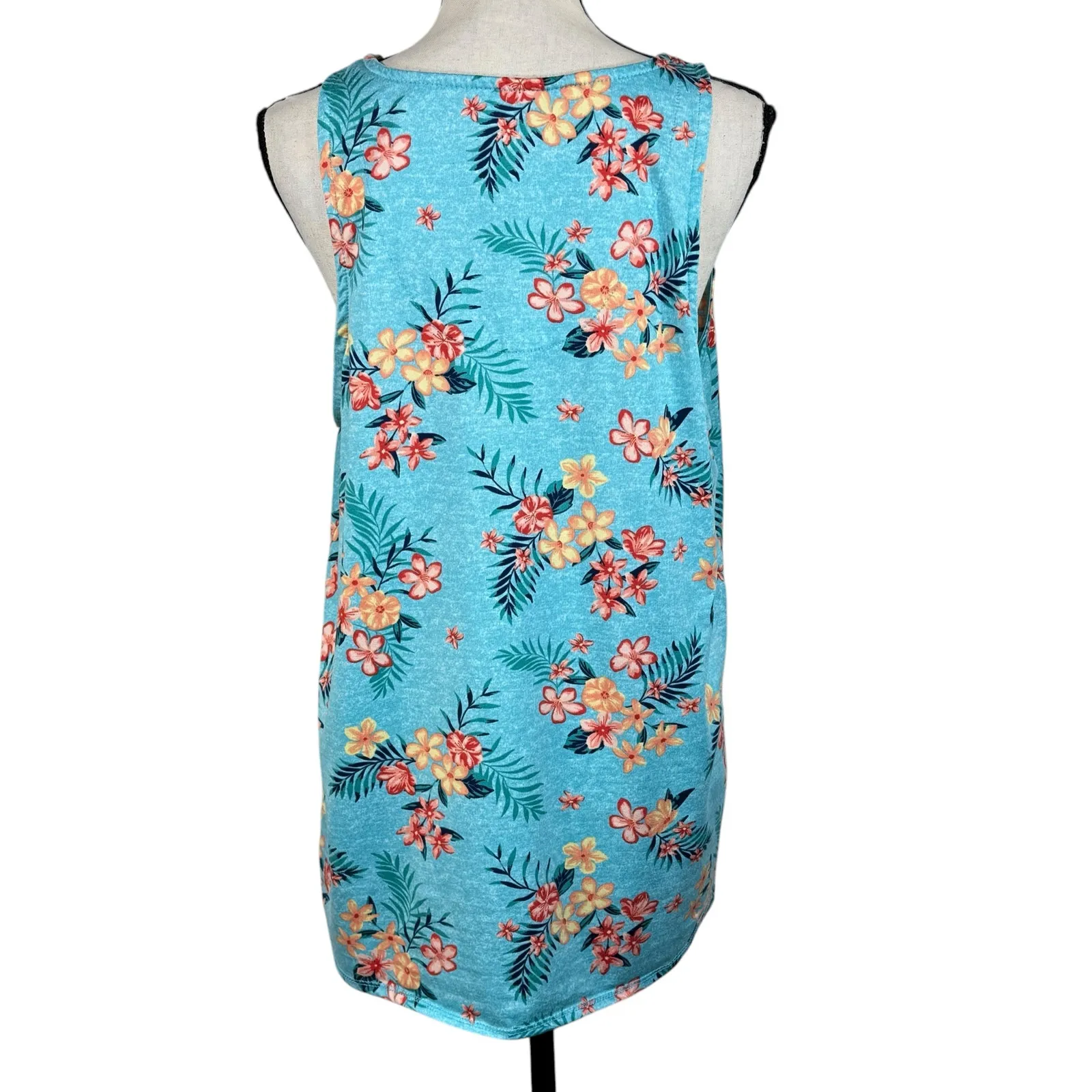Croft & Barrow Intimates X-Large Pajama Tank Top Floral Stretch Pocket Heathered - Image 4