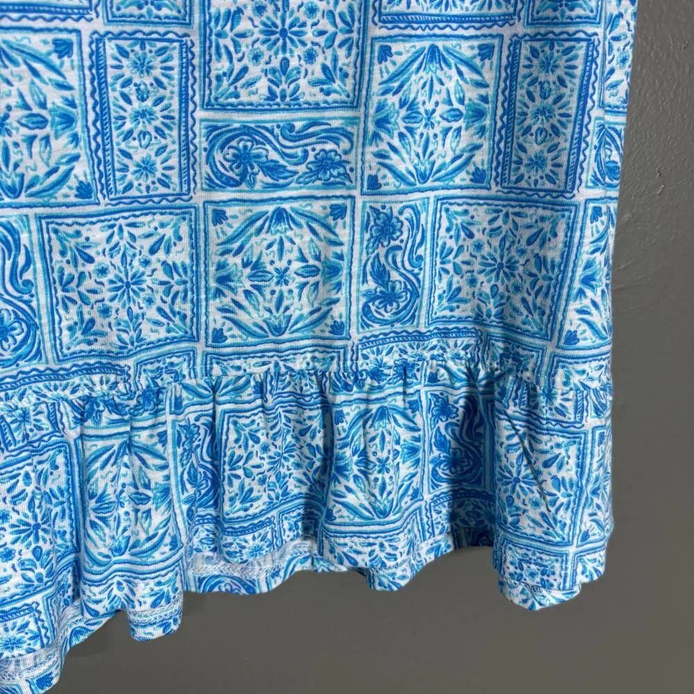 Stella Parker Women's Blue Patchwork Floral Sleeveless Top - Image 3