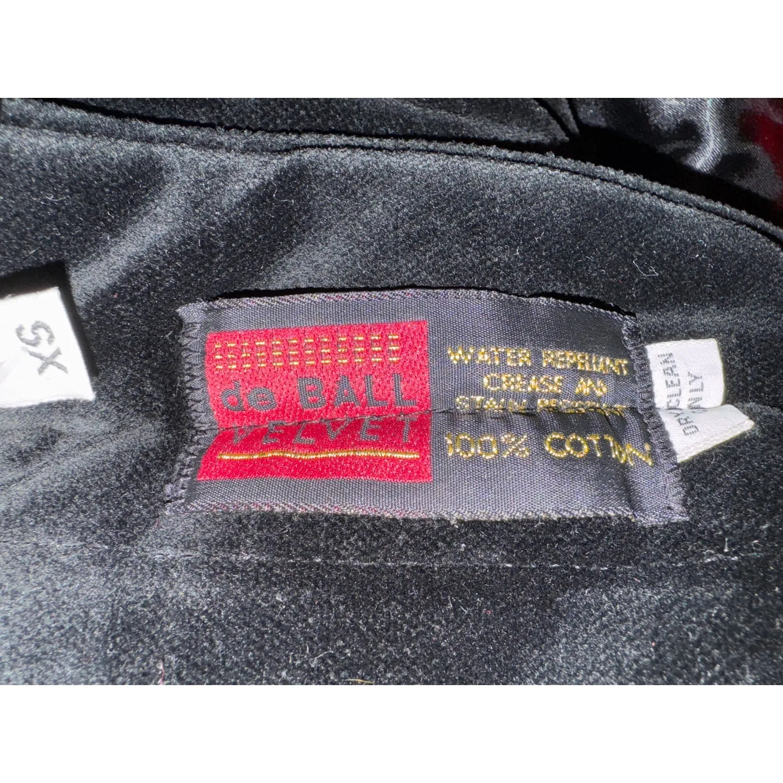 Vintage 80s Cattiva Velvet Quilted Coat Black Red Trim Gold Buttons Sz Small - Image 12