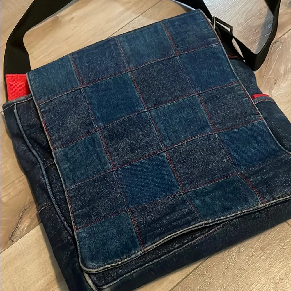Vintage 90’s Denim thick cotton Crossbody Bag by Charter Club - Image 2
