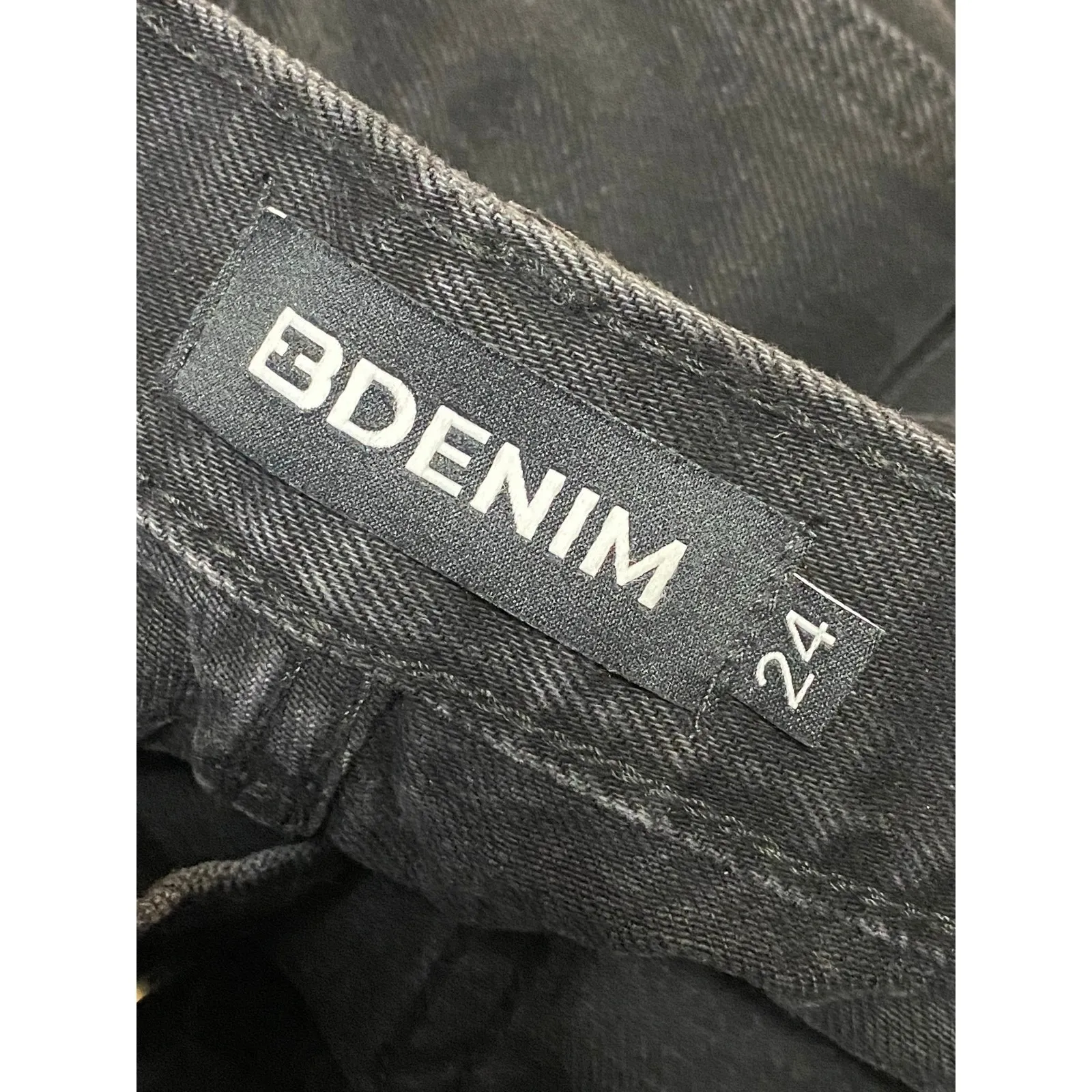 NEW BDenim Women's Black High Waisted Baggy Wide Leg Denim Jeans Size 24 - Image 5