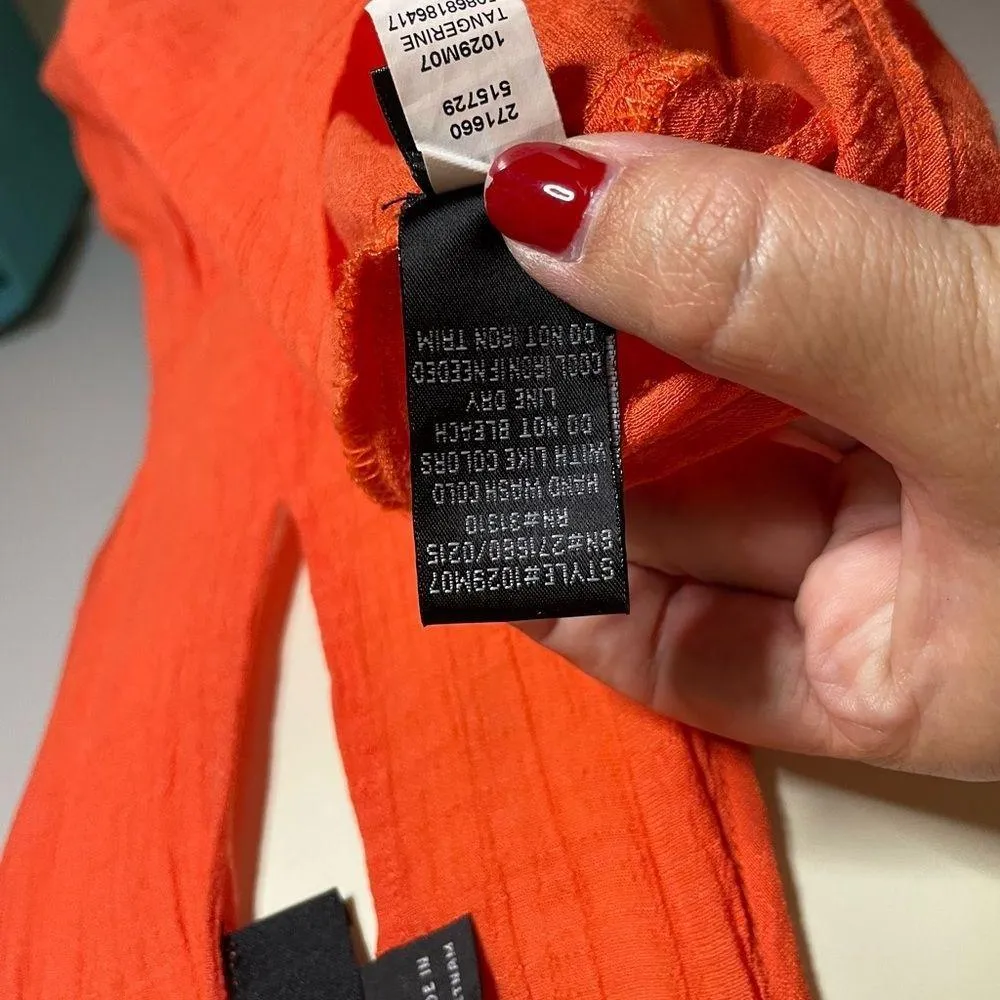 Women’s IZ Byer Orange Halter Top w/ Embellished Collar Size Large - Image 7