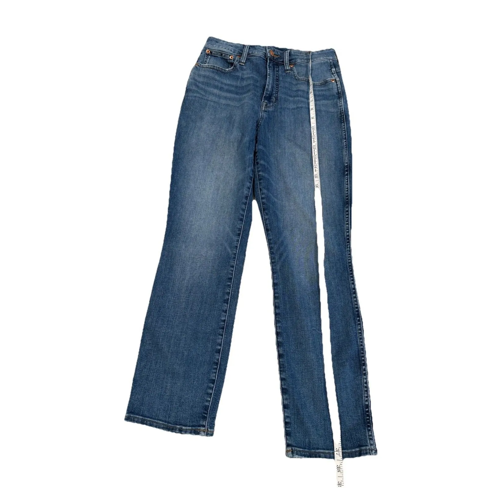 J Crew Vintage Slim Straight Jeans Womens 27" High Rise Stretch Travel Cotton Blue - Image 7