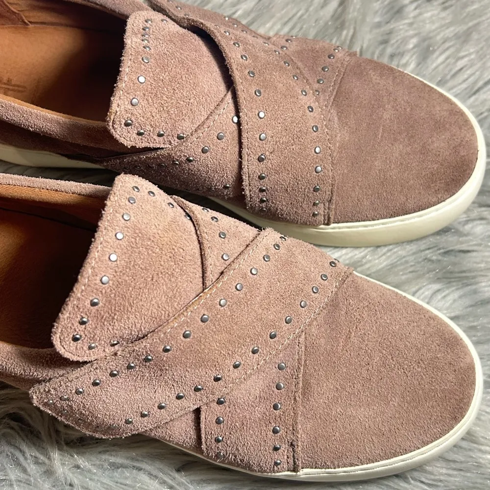 FRYE Nina Stud Slip On Suede Dusty Rose Sneakers Size 9.5 W - Image 8