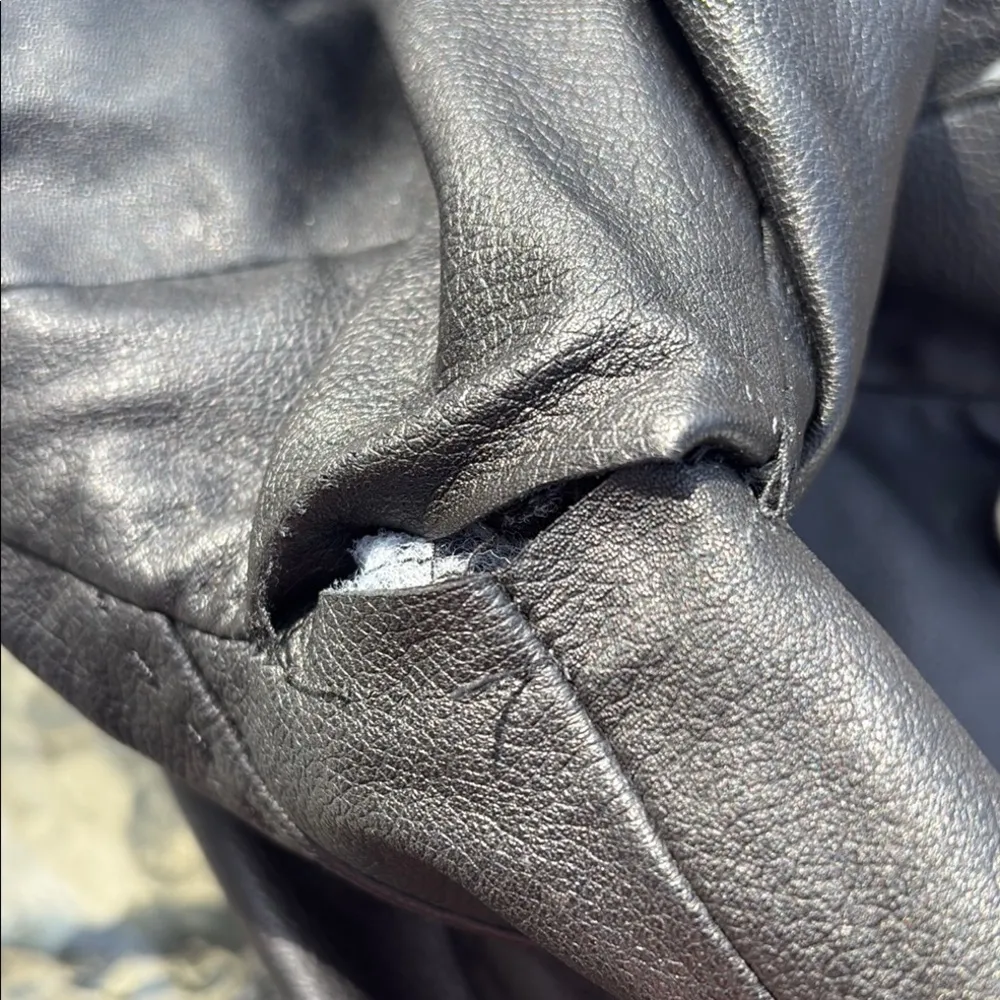 Vakko Black Leather Trench Coat Full - Image 10