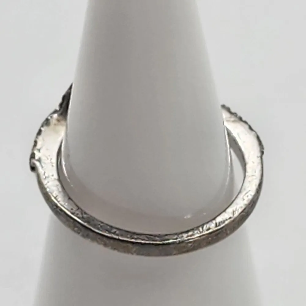 Rarities Carol Brodie Sterling Silver Blue & White Diamonds Arrow Ring Blue Size 4 - Image 6