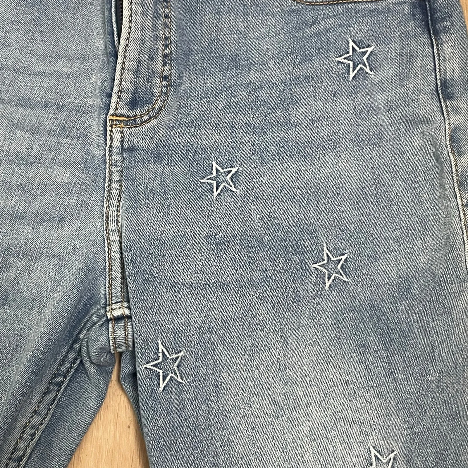 Hollister Curvy High Rise Crop Super Skinny Star Jeans Size 9 29 Denim Stretch - Image 2