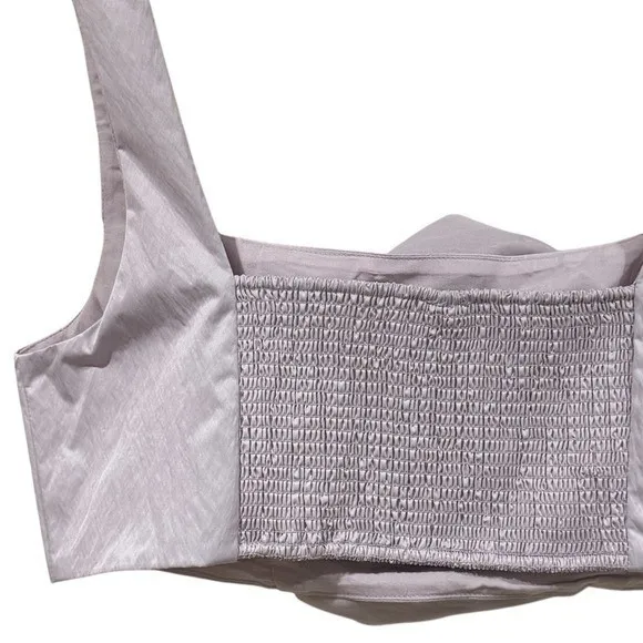 Free People Rose Quartz 3D Floral Crop Tank Fairy Princess Summer Fun Size L - Image 7