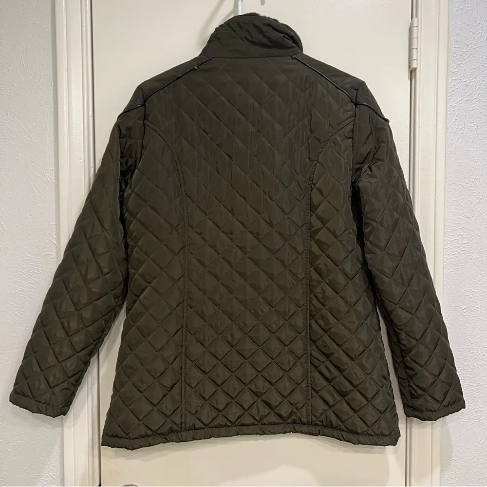 Jason Maxwell Green Quilted Down Jacket - Image 8