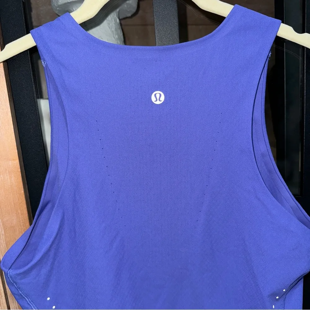 Lululemon SenseKnit Running Tank top Charged Indigo Purple Cropped workout - Image 9