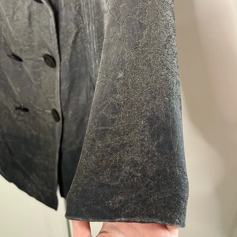 Vintage John Galliano 2006 Trench Coat Gray Size 6 - Image 2