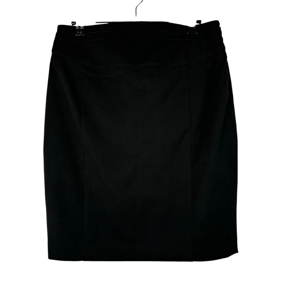 Express Black High Waist Knee Length Pencil Skirt 6 - Image 2