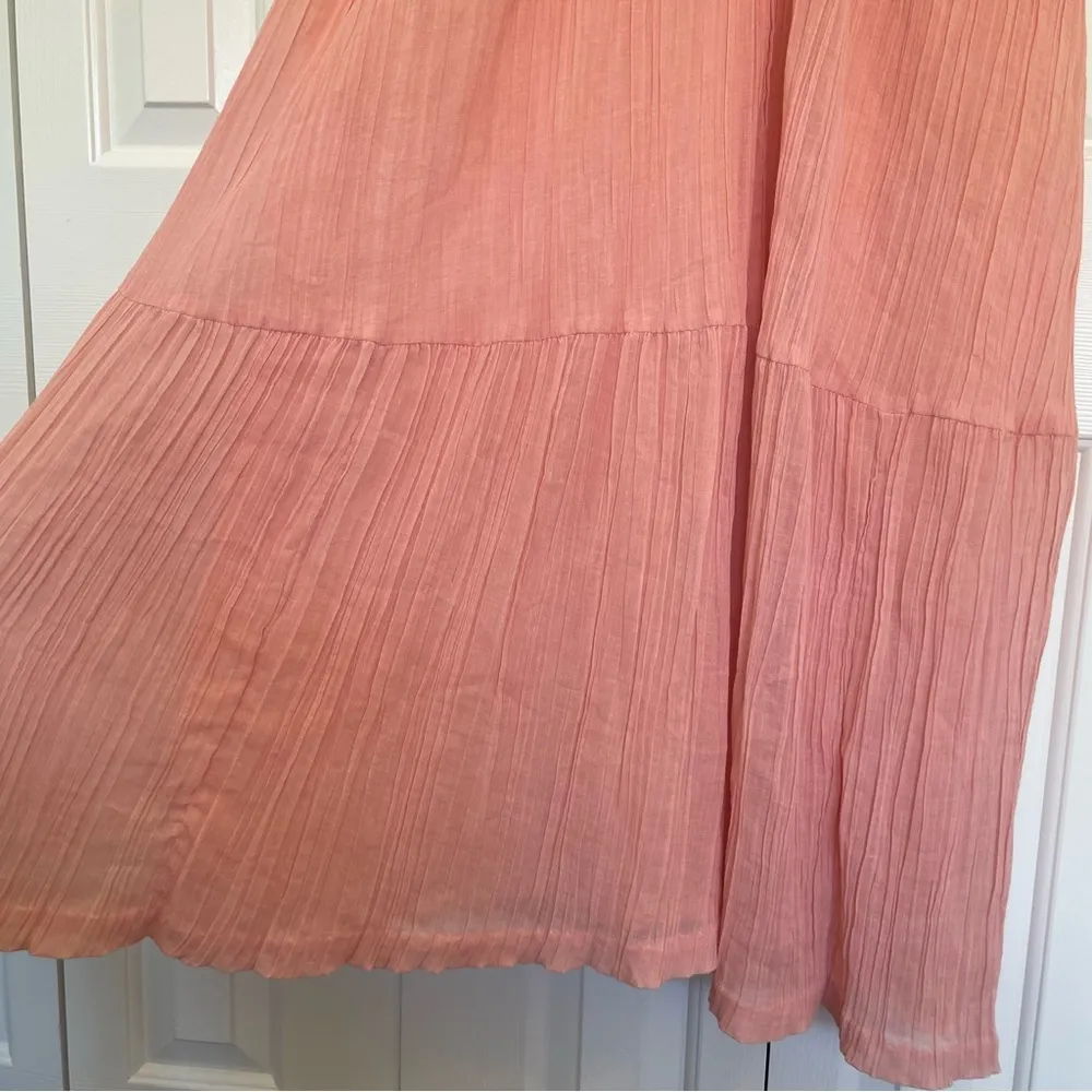 Vintage Vicky Vaughn Peasant Prairie Maxi Dress Sz M/L Lace Shoulder Pink Size M - Image 10