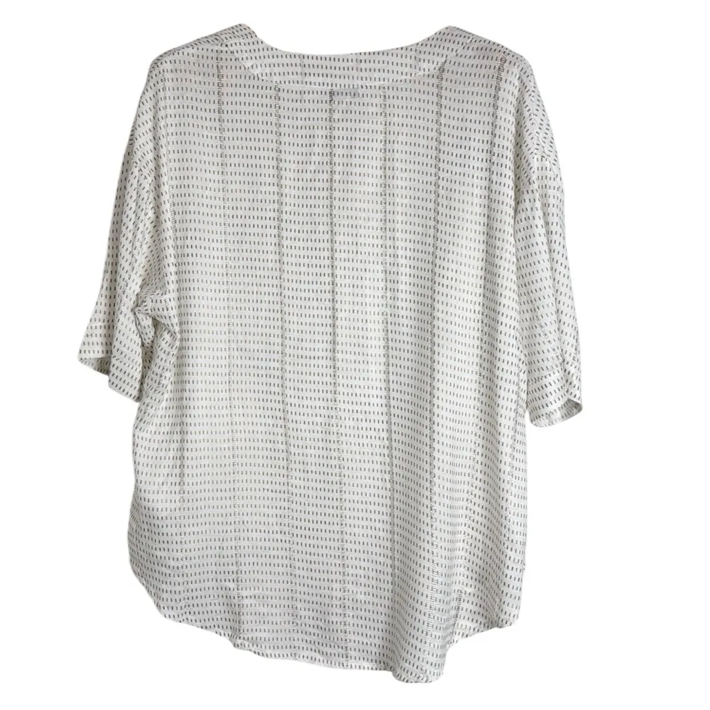 Evereve Allison Joy Cream/Copper Print Kimono Style Open Front Top size XS/S - Image 3